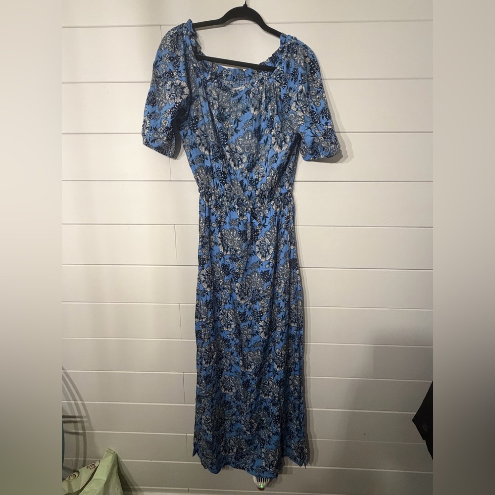 Tiare Hawaii Blue Floral Dress